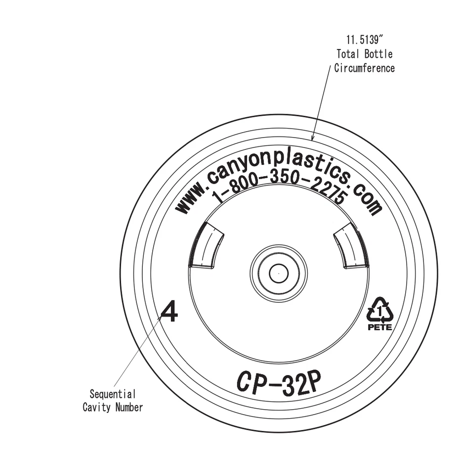 32oz (105 Units) Dark Amber Pet Canister (89/400) Gummy Capsule Powder Container - Image 3 of 4