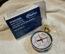 PROFLO PFWG1300L 300psi Water Test Gauge, Dual scale, 2 1/2" Face, Qty 10