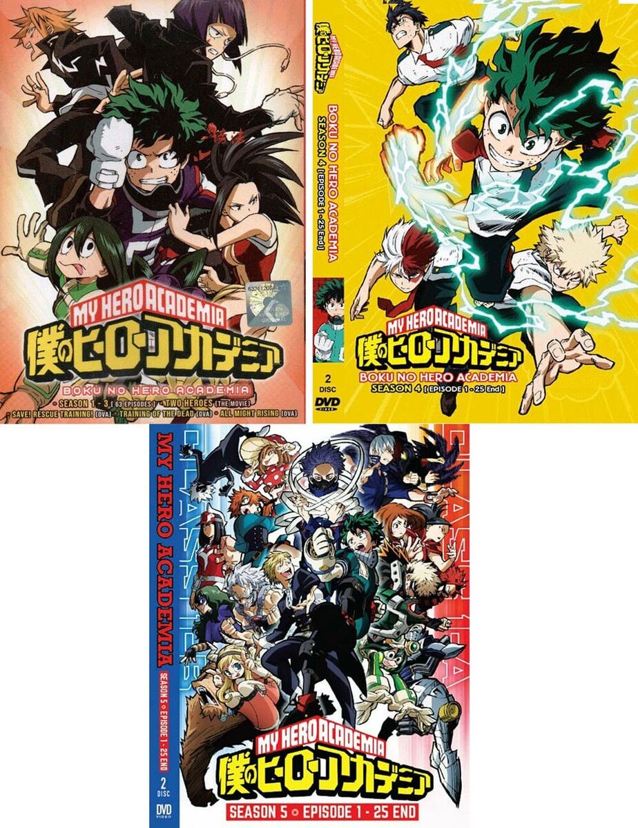 Boku no Hero Academia (Season 1-5: VOL.1 - 113 End + 3 Movie) ~ English  Version