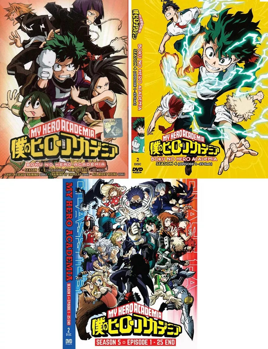 DVD Anime Boku No My Hero Academia Season 4 Series (1-25 end) English Audio  DUB