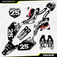 Gray Savage Camo Racing Graphics Kit fits Suzuki RMZ250 RMZ 250 07-09 Decals