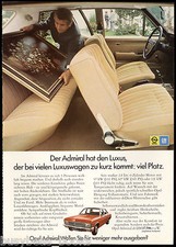 1973 OPEL ADMIRAL advertisement, German advert, Europe GM