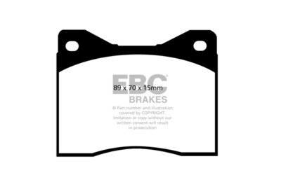 EBC Yellowstuff Front Brake Pads for Tatra T700 3.5 (96 > 99)