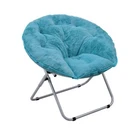 Soft seat with plush aqua blue fabric made for Kids.