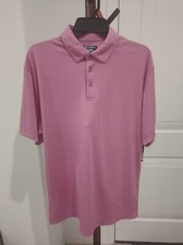 Ben Hogan Men  s Performance Golf Polo Shirt Rosebud Geometric Print Size M