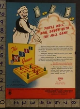 1954 MILL GAME MONEY HIGHLANDER MINNEAPOLIS SQUARES DOTS SPACE 2-pg TOY AD TT10