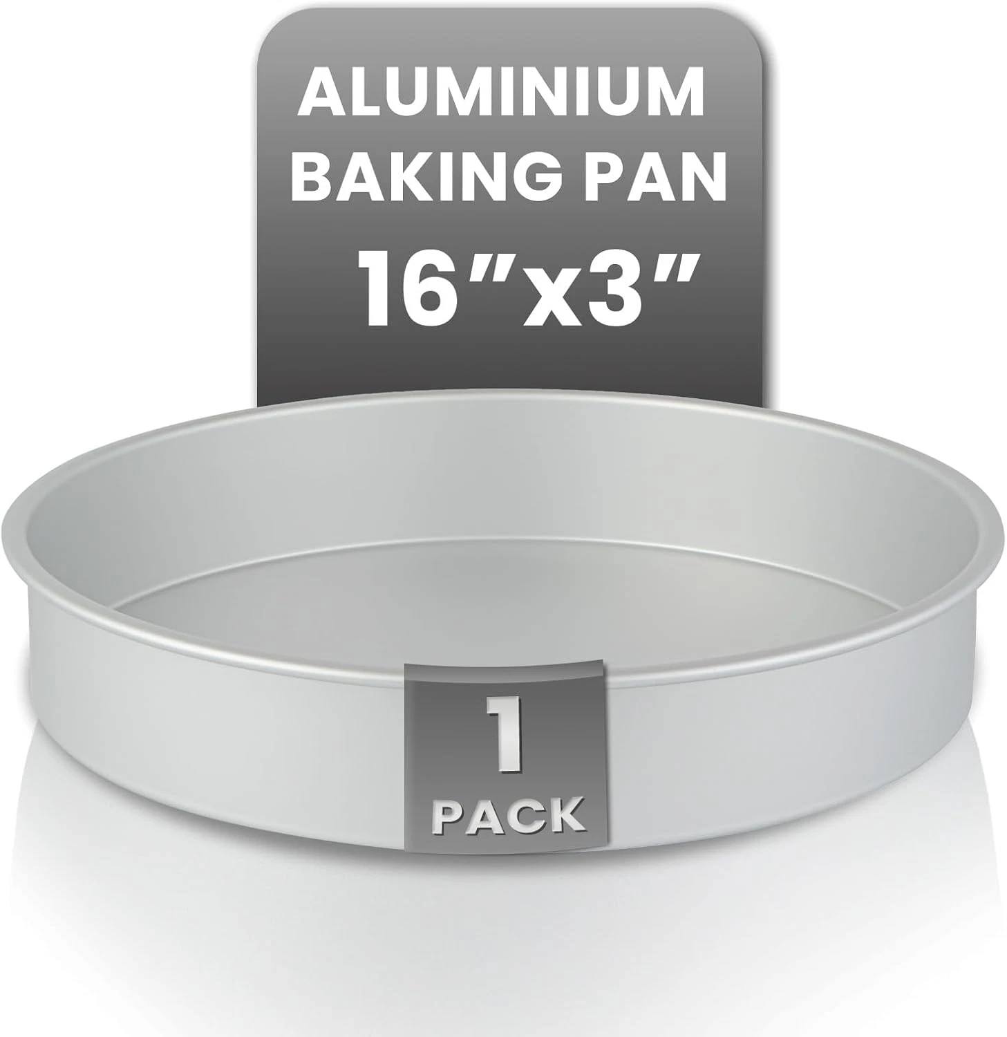 -Met Lux 16 X 3 Inch Straight-Sided Baking Tin, 1 round Cake Pan - Oven-Ready, F