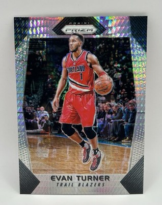 2017-18 Panini Prizm - Evan Turner Silver Pulsar Prizm #148 Trail Blazers
