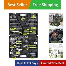 225 Pezzi Set di Utensili per Casa, SAE e Meccanica Metrica Set di Utensili a Mano con Toolb...