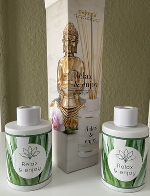Pajoma Raumduft Geschenkset Bambus Relax & Enjoy + 2 Nachfüller / 3x 120 ml