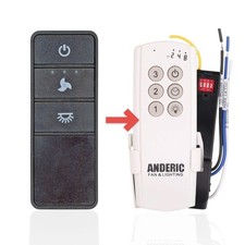 Anderic Substitute Kit for Hampton Bay TX028C-LC Ceiling Fan Remote Control 63T