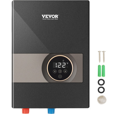 #ad #ad VEVOR 13.8KW Instant Hot Tankless Water Heater Electric LED Boiler for Shower $205.99