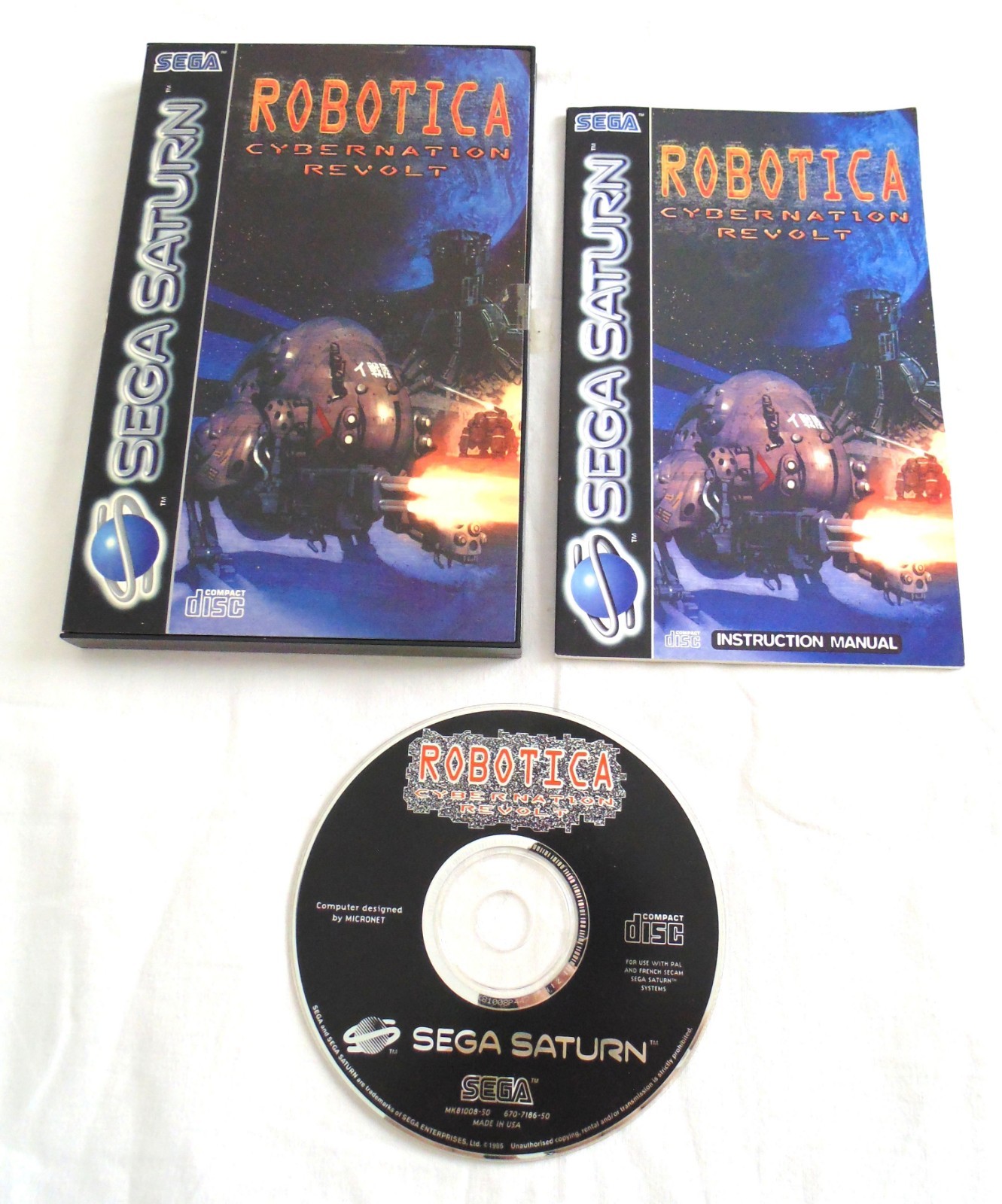 robotica cybernation revolt authentique version originale sega saturn complet