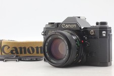  Top MINT Canon AE-1 35mm SLR Film Camera black body NFD 50mm f1.4 lens JAPAN
