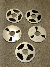 Lot 5 VTG SCOTCH 10.5 C 1/4" X 3600 METAL REEL TO REEL TAPE TESTED NO BOX