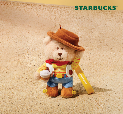 Starbucks Korea Toy Story Bearista Keychain Plush Doll Woody Buzz