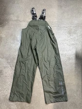 Helly Hansen Rain Bib Overalls Mens Medium Green PVC Waterproof Fishing Pants
