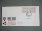 GB DEFINITIVE FDC 1984 FRAMA LABEL 16 1/2P PLUS 17P WINDSOR COUNTER P/MARK