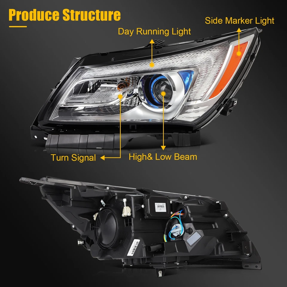 Lado esquerdo do motorista para conjunto de farol Buick LaCrosse 2014-2016 [tipo LED DRL] - Imagem 3 de 4