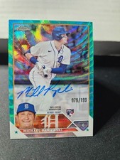 2023 Topps Chrome - Rookie Autographs Michael Papierski #RA-MPA Aqua Wave