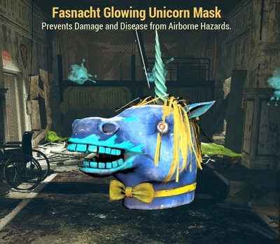 FALLOUT 76   Fasnacht Glowing Unicorn Mask PS4/PS5