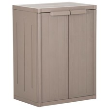 Garden Storage Cabinet Outdoor Organiser Storage Cabinet PP Rattan vidaXL