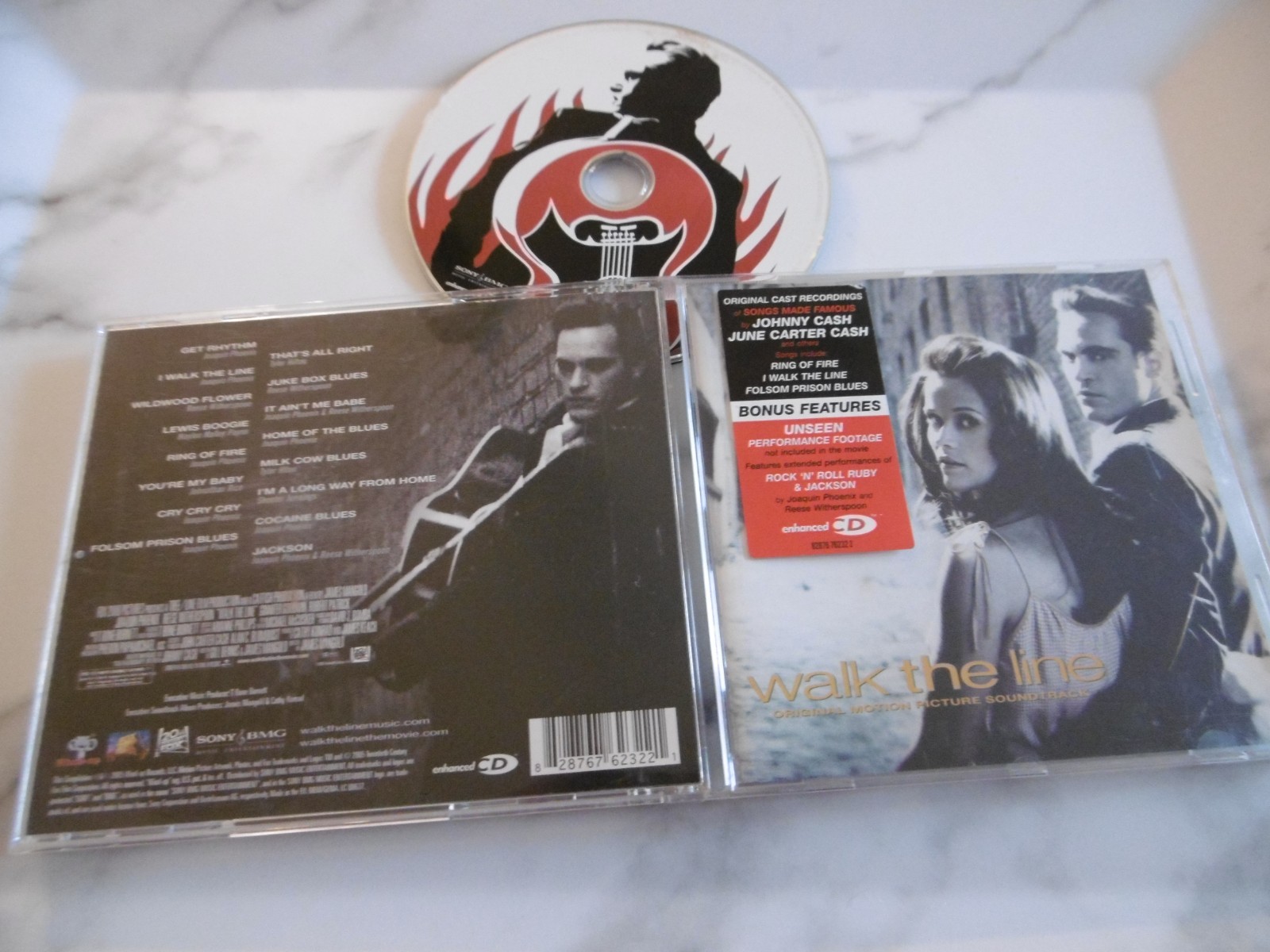 WALK THE LINE MOTION PICTURE CAST SOUNDTRACK JOHNNY CASH BIOPIC RING OF FIRE