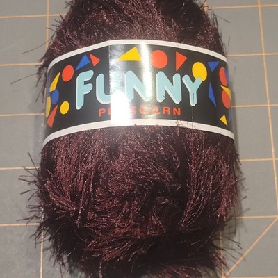 SANDNES GARN FUNNY PELSGARN EYELASH YARN #4365 BURGUNDY VINTAGE COMBINE SHIPPING