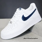 Nike Air Force 1 '07 LV8 White Midnight Navy IQ0407-100 Men's Sizes NEW