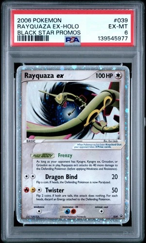Rayquaza Ex-Holo Pokemon Black Star Promos 039 NM PSA 6