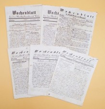 Wochenblatt f&uuml;r Markt Weiler und die Umgebung 1853 S&uuml;ttlerin Zeitung