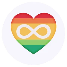 24 x 'Autism Awareness Infinity Flag Heart' Stickers (SK00055044)