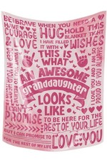 Granddaughter Throw Blanket From Grandma Soft Cozy Flannel Bed 65x50 Inch