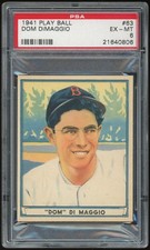 1941 Play Ball #63 Dom DiMaggio PSA 6 *0806