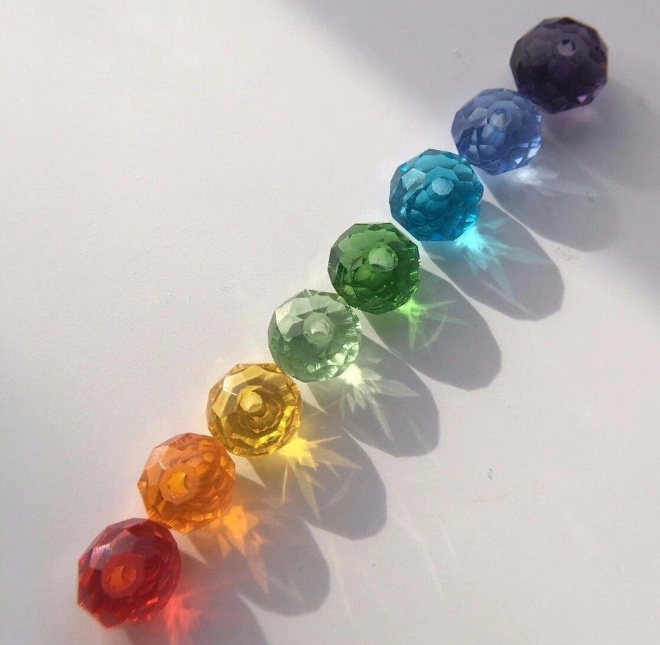 400 Stk Regenbogen 2/4mm Facettierte Kristall Glasperlen|DIY Set Schmuck Basteln - Bild 3 von 4