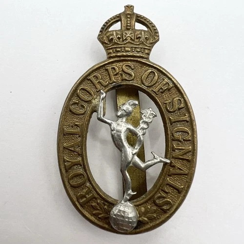 Genuine WW2 Royal Corps Of Signals Cap Badge