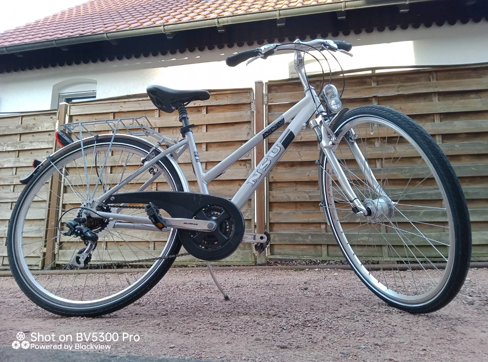 28" Damenfahrad, N.S.U. Comford, Rahmenhöhe 50 cm, 3x7-Gang, verkehrsicher - Bild 2 von 4