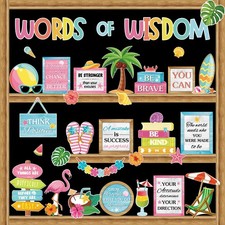 57 PCS Summer Bulletin Board Set Tropical Hawaii Classroom Decor Surfboard