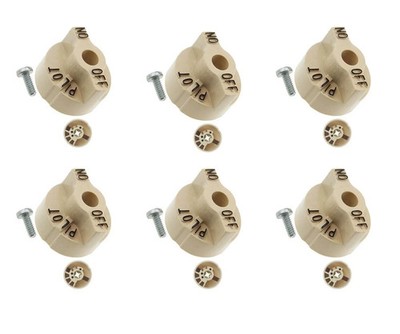 6 x Robertshaw U7000 Gasventil Steuerknöpfe & Schrauben - Pilot EIN/AUS Friteuse Teile