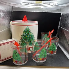 Vintage 1980s Himark Christmas Barware