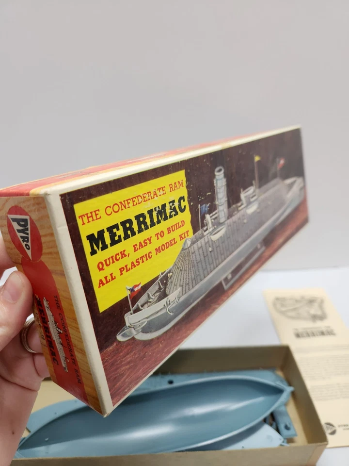 Pyro #C-259-98  Confederate Merrimac Merrimack Iron Clad Plastic Model - Image 3 of 4