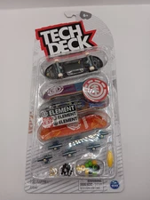 Element Brand Tech Deck 4-Pack 1 Set Finger Boards Sealed Spinmaster