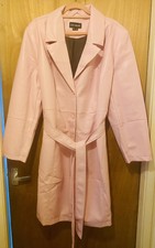 Bnwot Stunning Pastel Pink Faux Leather Coat From Centigrade Size 24