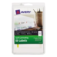 Avery Self-laminating Id Labels 2/3 X 3 3/8 White/assorted Colors 48-count Avery Self-laminating Id Labels 2/3 X 3 3/8 White/assorted Colors 48-count
