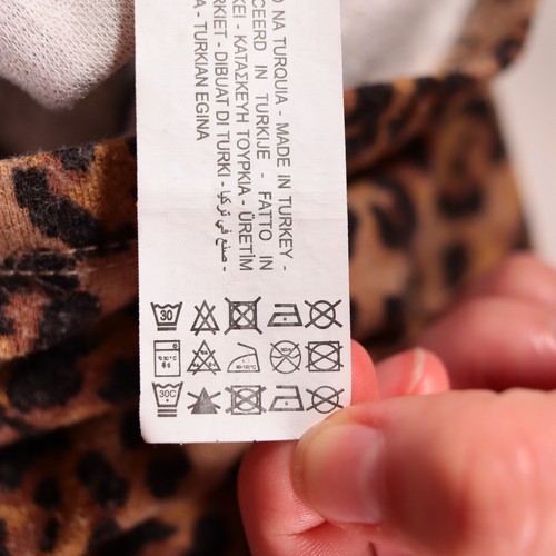 Zara Dress Small Size UK 8 10 Brown Midi Leopard Animal Print Bodycon Stretch - Picture 5 of 6