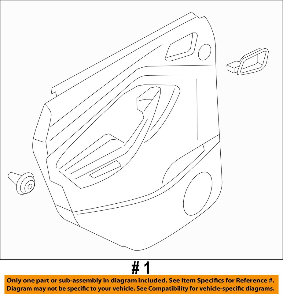 FORD OEM 13-22 Escape Rear Door Interior Trim-Door Trim Panel ...