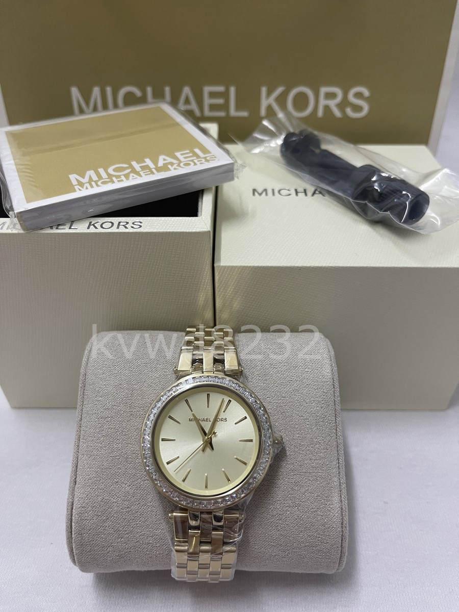 New Michael Kors MK3365 Mini Darci 33mm Gold Tone Stainless New Michael Kors MK3365 Mini Darci 33mm Gold Tone Stainless