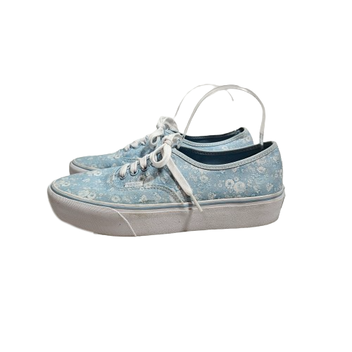 Vans Authentic Platform Sneakers Women’s 10 Floral Blue White – Skate Casual