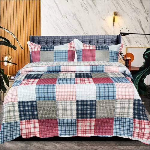 Juego de ropa de cama talla King doble acolchada de 3 piezas - Imagen 5 de 11