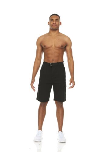 2 PACK: Men’s Cargo Shorts Casual Cotton Twill Multi Pockets Lightweight Belted - Picture 5 of 87